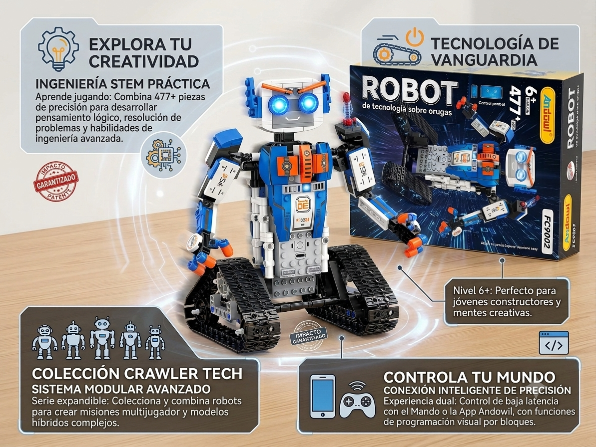 Robot de Tecnología sobre Orugas STEM Andowl