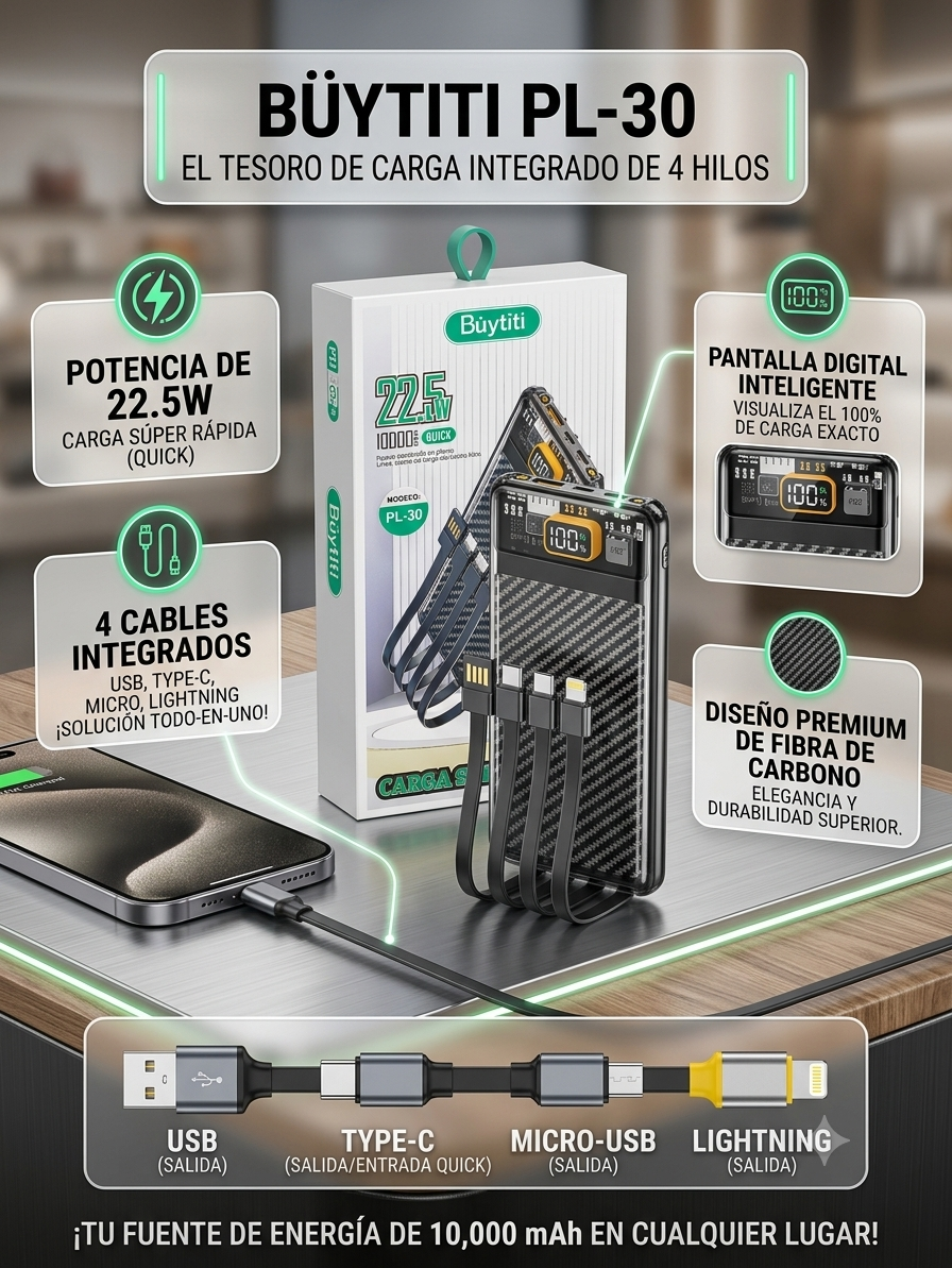 Pila Power Bank BÜYTITI PL-30 10000mA