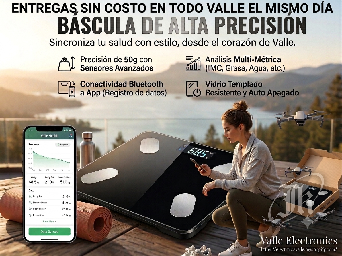 ⚖️ Báscula Inteligente de Alta Precisión - ¡Tu monitor de bienestar personal! 🧘‍♀️