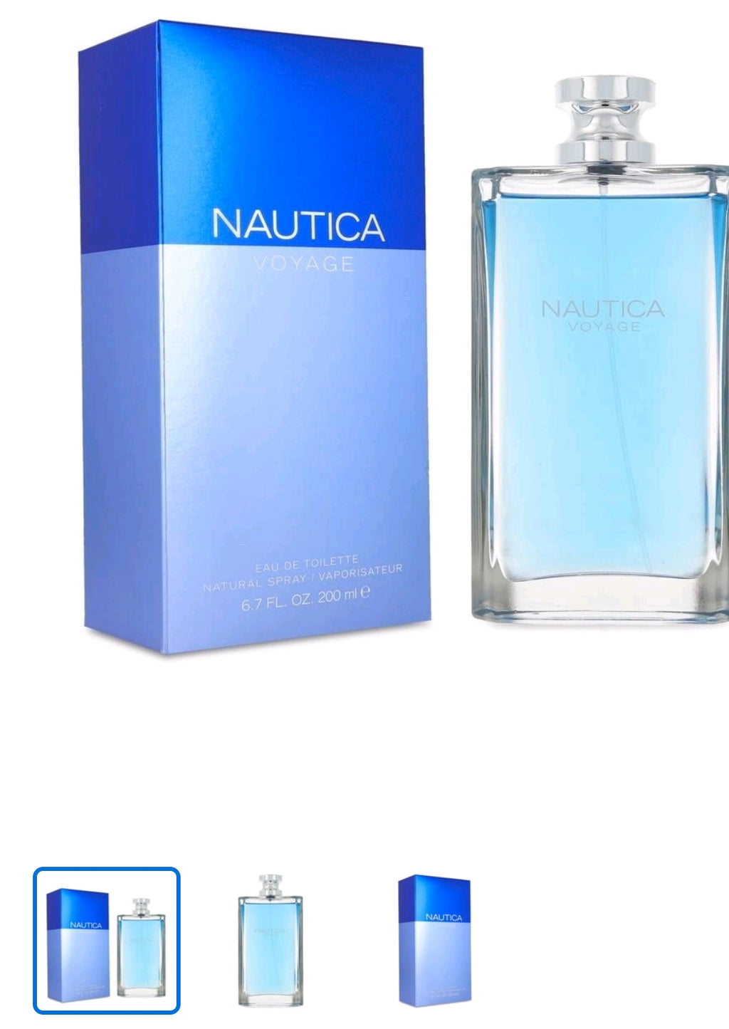 Perfume Nautica Voyage Hombre JUMBO 200 ml
