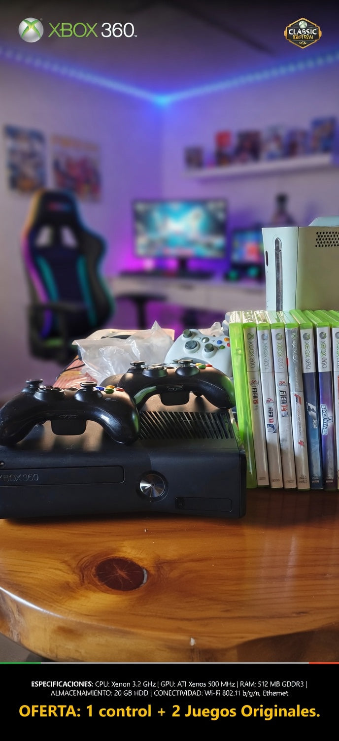 🎮 Xbox 360 Slim + Juegos Originales | ¡Elige tu Paquete! 🕹️